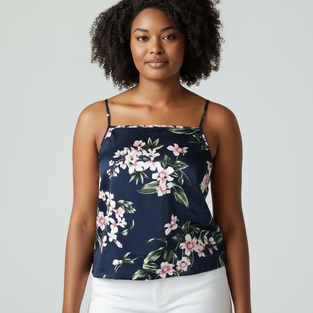 Victoria's Secret Chemise Cottagecore Dark Blue Floral Large‎